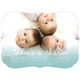 Lagoon Script Three's A Charm Triplets Photo Birth Announcements Image 3 of 6